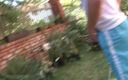 Muschi movie official: Pussy fucking big dick sucking threesome in the garden