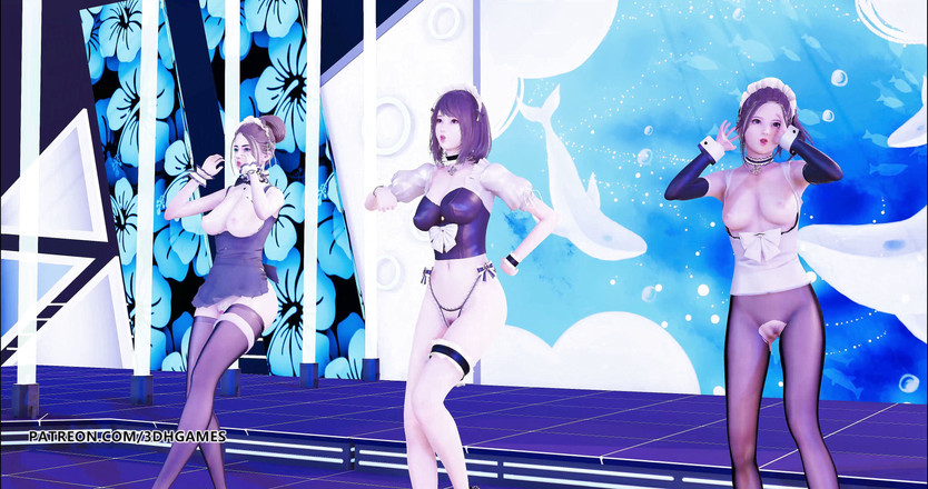 3D-Hentai Games: Femme de ménage sexy sexy, strip-tease torride 4K