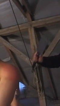 Humiliating pussy punishment hanging out, wax play