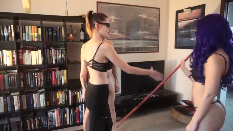 Lady Mesmeratrix Official: Humiliated slave kept on a leash by sadic mistresses