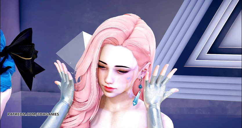 3D-Hentai Games: Plotka Seraphine Gwen Caitlyn seksowny nagi taniec