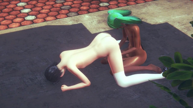 Yaoitube: Yaoi Femboy - Ash honí a saje dalšího Femboyova ptáka