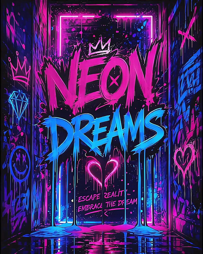 Neon dreams: Neon Dreams - Neon Blonde Slut