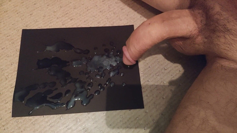 Curved One: Huge cumshot from a hard curved cock