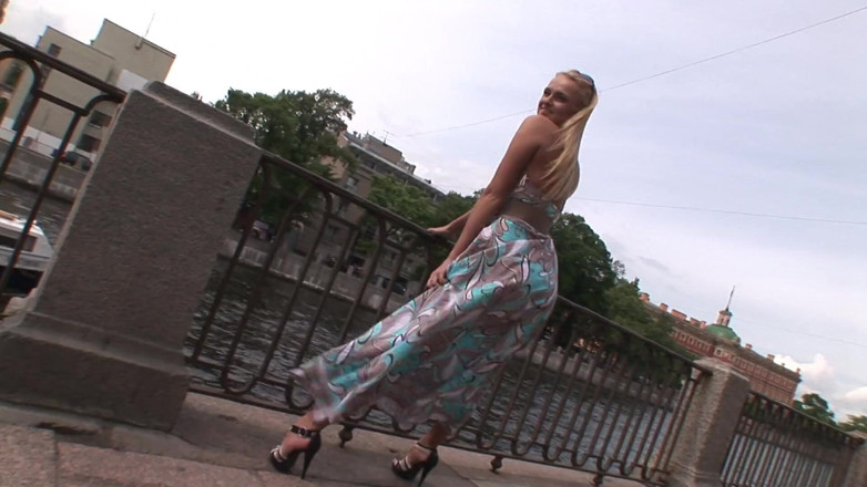 European fresh porn: A Blonde Hottie Flashes and Pisses on the Street Before...
