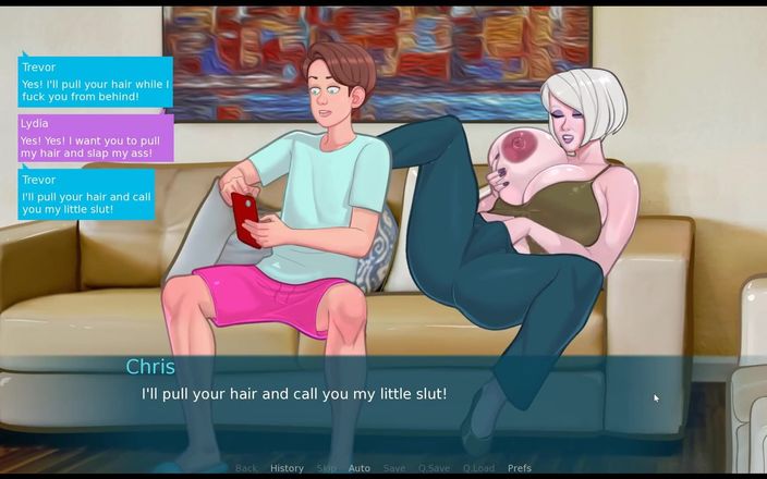 Cumming Gaming: Sexnote - 모든 섹스 장면 금기 헨타이 게임 포르노 플레이 EP.41 할머니는 그녀의 부싯깃 데이트를 섹스하는 동안 자위하고 있습니다!