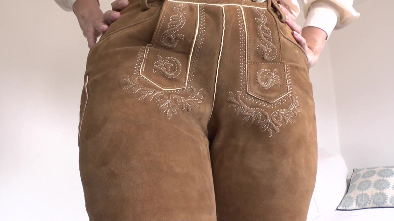 Lady Victoria Valente: Bavarian Lederhosen: Be My Ass-sniffer and Cum, Lady Victoria Valente
