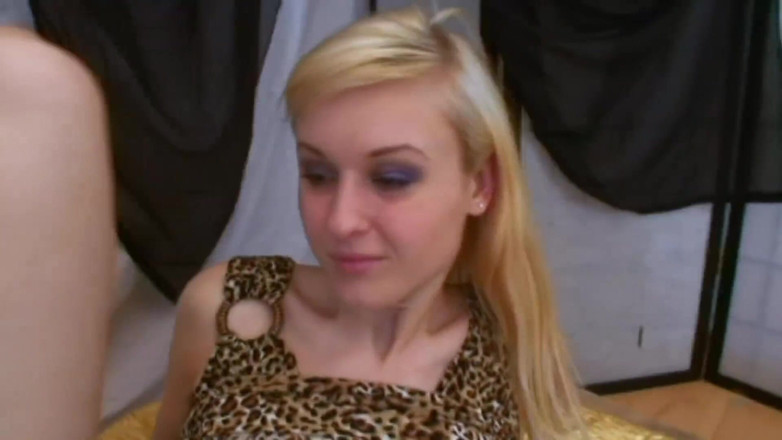 Pussy Land: Thick yellow strapon goes into this whores asshole