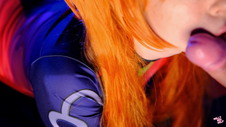 MollyRedWolf: Горячая шлюшка Asuka Langley 4K! Двойное проникновение, 3 камшот