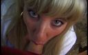POV Orgasms: Blond slampa suger schlong i pov video