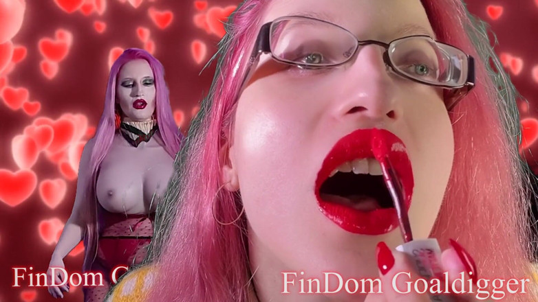 FinDom Goaldigger: Orange lipstick transformation for the sweater