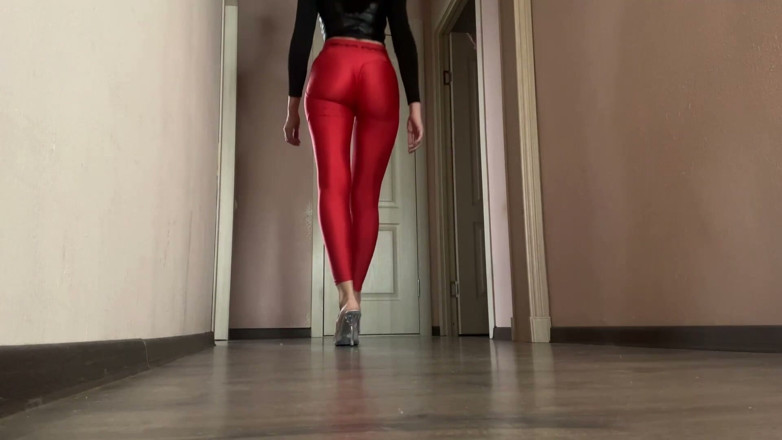 Skinny_lady69: ส้นเท้าคลิกนิ้ว snaps, เลกกิ้งแน่น Domme วนรอบไม่มีรอยต่อ