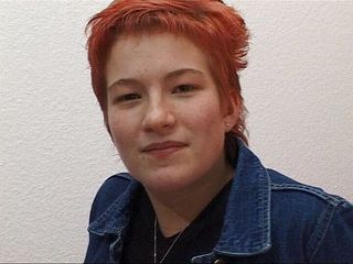 German Classic Porn videos: Short hair redhead is doing her first casting
