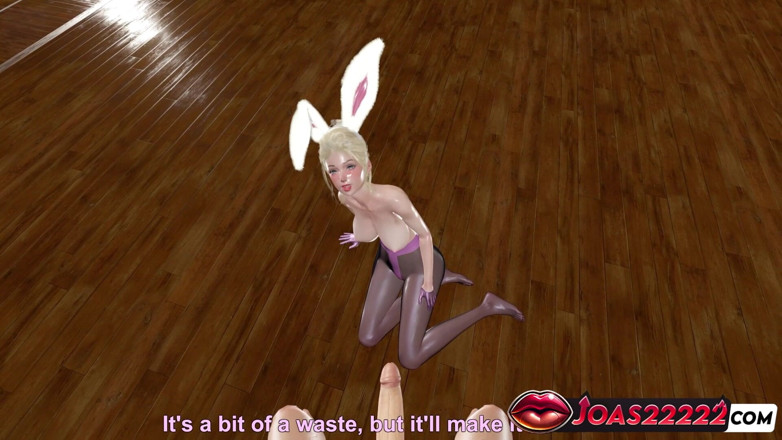 Joas22222: Melissa Nylon 3D Animation - Leather Gloves Handjob, Sloppy Blowjob, Deepthroat Cum...