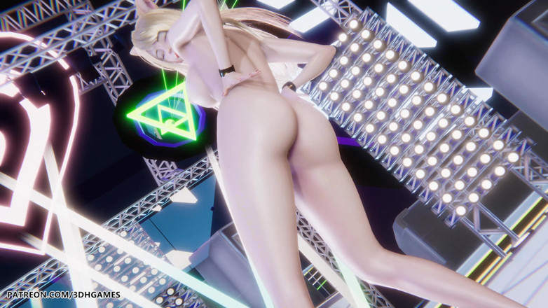 3D-Hentai Games: Aku ren - pantat - tarian bugil ahri yang seksi