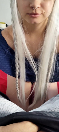 My White Haired Blonde Giving a Perfect Deep Throat