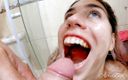 April Bigass: Drinking Pee Yellow and Cum Swallow - Bathroom