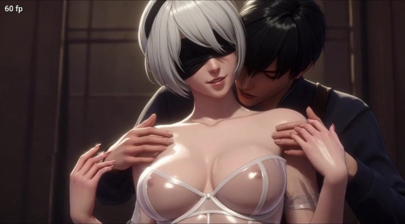 Porn Game Maniac: Красивая девушка ласкается со своим очень возбужденным мужчиной