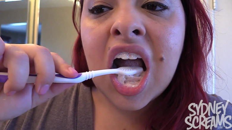 Sydney screams fetish: Brushing &amp; Polishing My Pearly Whites - HD Wmv