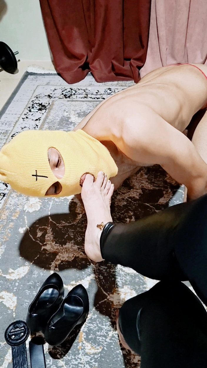 Miss lilith: Cruel Femdom Shoe Worship &amp; Footjob Slave Trained &amp; Forced to Cum...