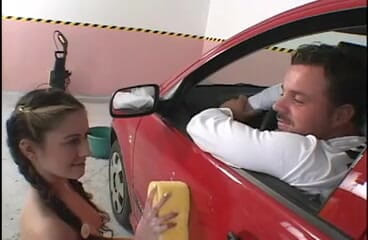 Cryptostudios: 19-year-old working student as a car wash girl gets fucked...