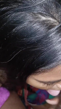 The Best Blowjob Ever in the World My Stepsister Gives Camera Close up Blowjob and Playing with Tongue