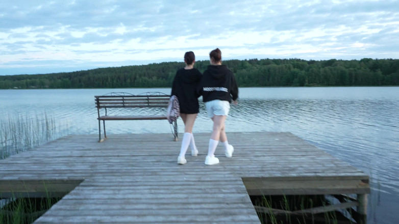 Apollon: Two Girls Took Their Clothes off on the Lake. a...