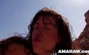 Amaraw: Brunette teen Samanta having anal sex on a beach