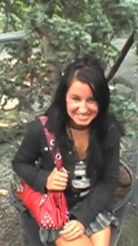 Naughty brunette girl makes hot cum squirt by sucking his cock