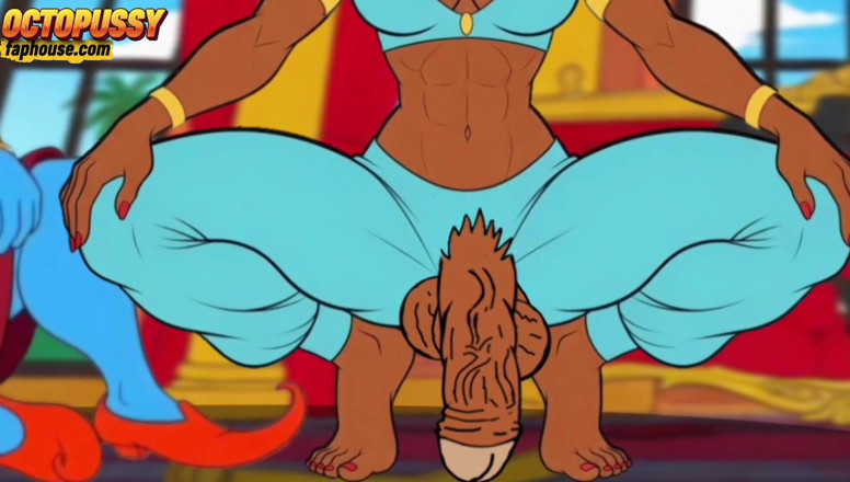 Octopussy Lovers Club: Futanari. Princess Jasmine Girl with a Big Dick. Porn Aladdin...