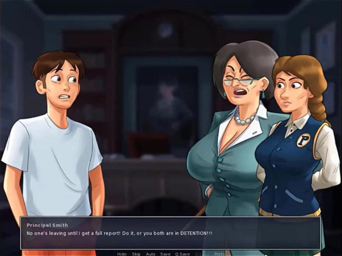 Cartoon Play: Summertime saga part 23 - hard in principal office
