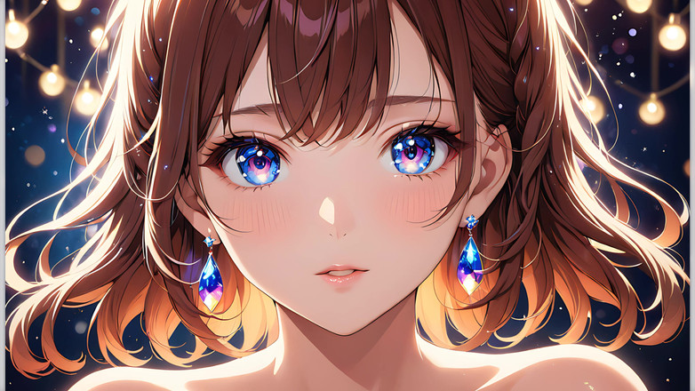 LustRender: Bokeh Dreams: o tânără frumoasă în lumini plutitoare