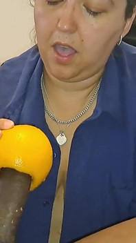 Wild English Bbw BBC Nata4sex Amazing Fruit Sex Multiple Orgasm Cumshot