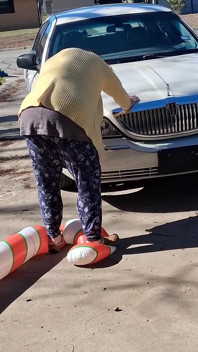 Big Beautiful Woman Nurse Vicki Crushes This Blow up Candy Cane