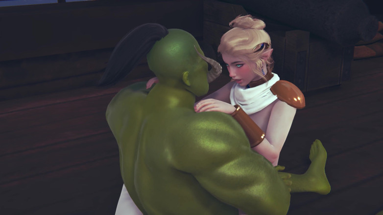 Waifu club 3D: Cute elf rides a big dick