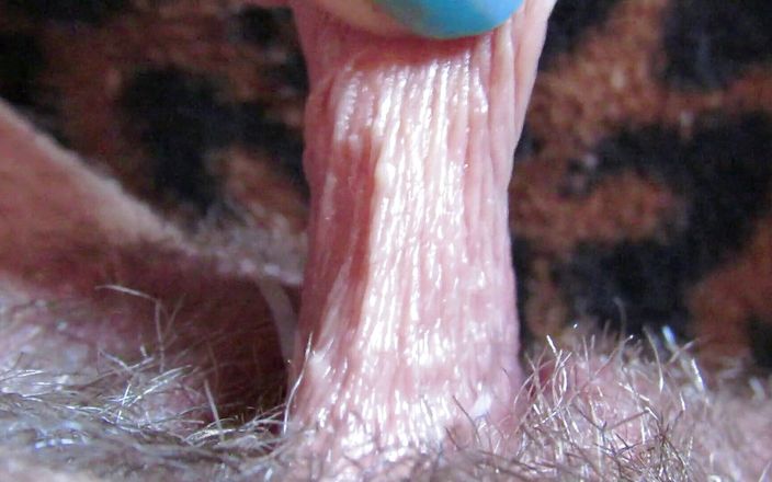 Cute Blonde 666: Hard big clitoris in extreme close up