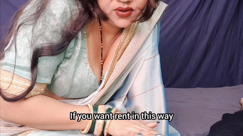 Sexykajalbhabhi: 吮吸房东的鸡巴并让他射精以换取租金