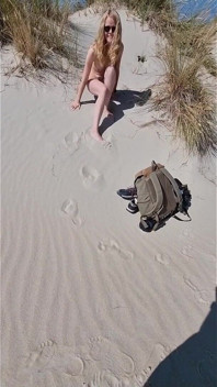 Teen Slut Public Doggy Fucked on the Beach!