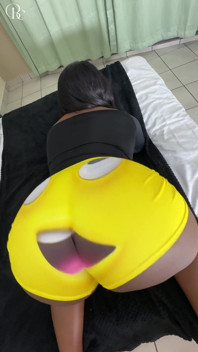 White Guy Cums on a Big Ass Black Girls Clothes