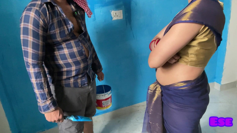 Sammy Sins: 画家の不思議-壁を描くという口実で、彼は彼のペニスで義理の妹の猫を描きました