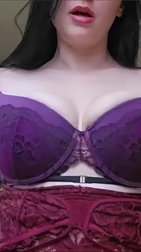 Beautiful Brunette Girlfriend with Big Natural Tits Gets Massive Cumshot All Over Her Face and Tits