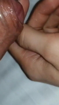 Cumming on My Stepsister's Little Hand!