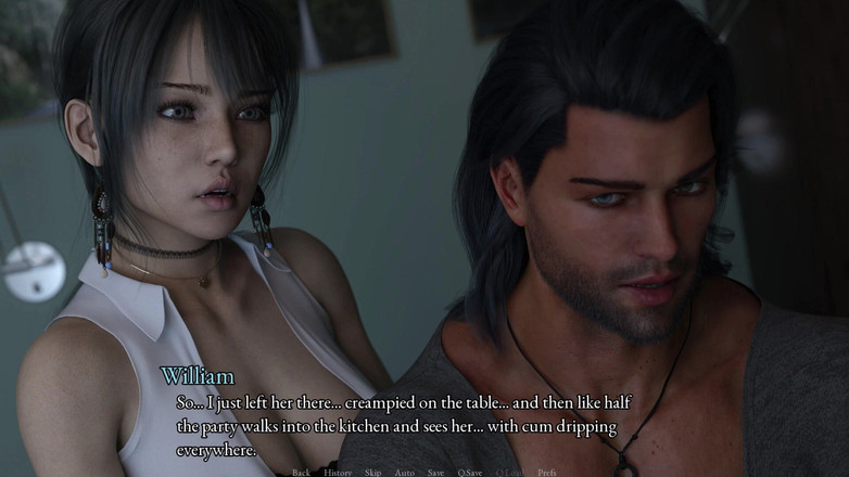 3D Cartoon Porn: すべてが始まった場所 4 - ウィリアムがミルに話す カトリーナの誕生日パーティーでキッチンでモニカとセックスした話