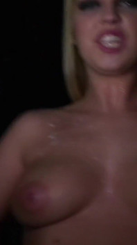 Sexy Blonde Shy Teen Lights up When She Is Surrounded by and Sucking Dogging Cocks