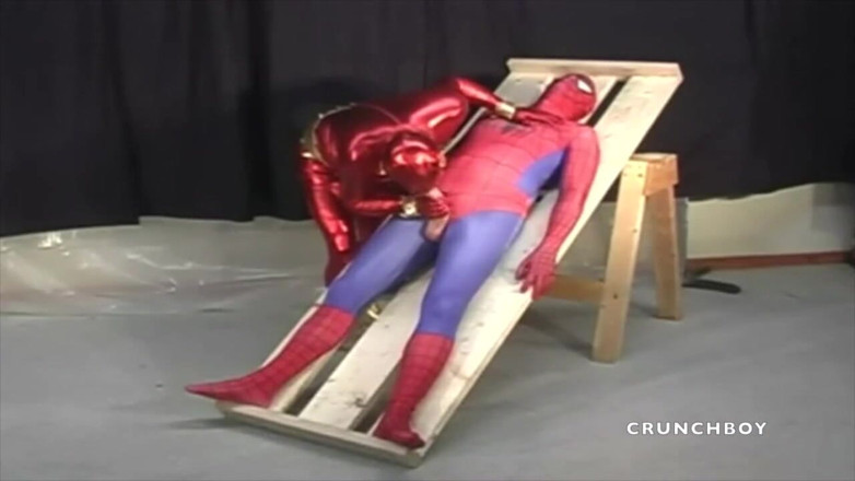 Crunch Boy: fetish sex with super hero clothes
