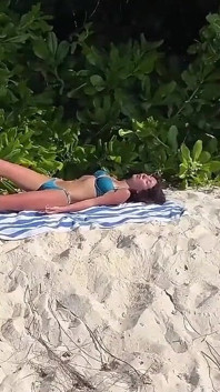 Pissed on Girl on a Beach - She Was Shocked