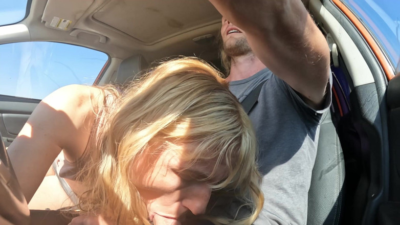 Sav Moolah: Sexy Blonde Swallows Cum After Road Head