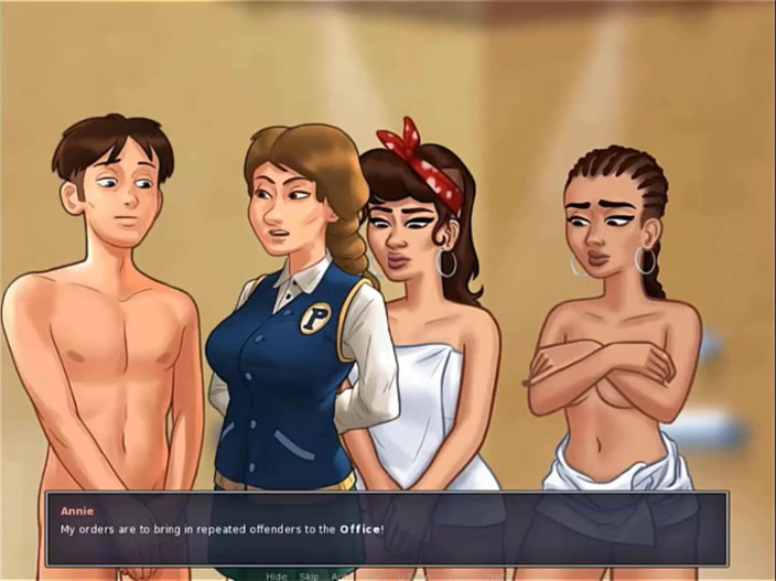 Cartoon Play: Summertime saga part 13 - hard in college shower