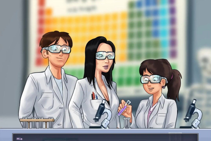 Miss Kitty 2K: Kisah musim panas dikerjakan ulang - 13 di bawah mantel lab oleh...