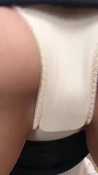 I Get Unusually Excited by the Pantyhose That I Can See Behind the Loose Crotch of the Girl Who Is Giving Me a Thick Blowjob!